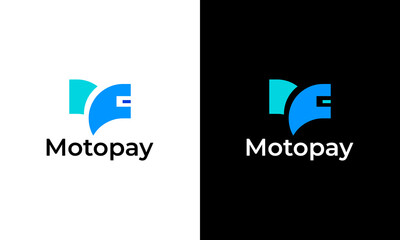 Fototapeta premium Letter m payment logo design template for business