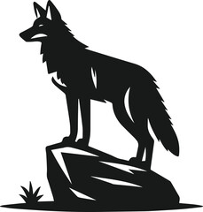 Coyote animal vector silhouette