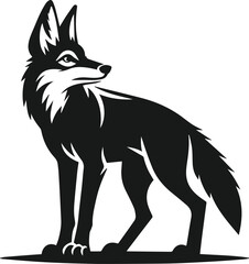 Coyote animal vector silhouette