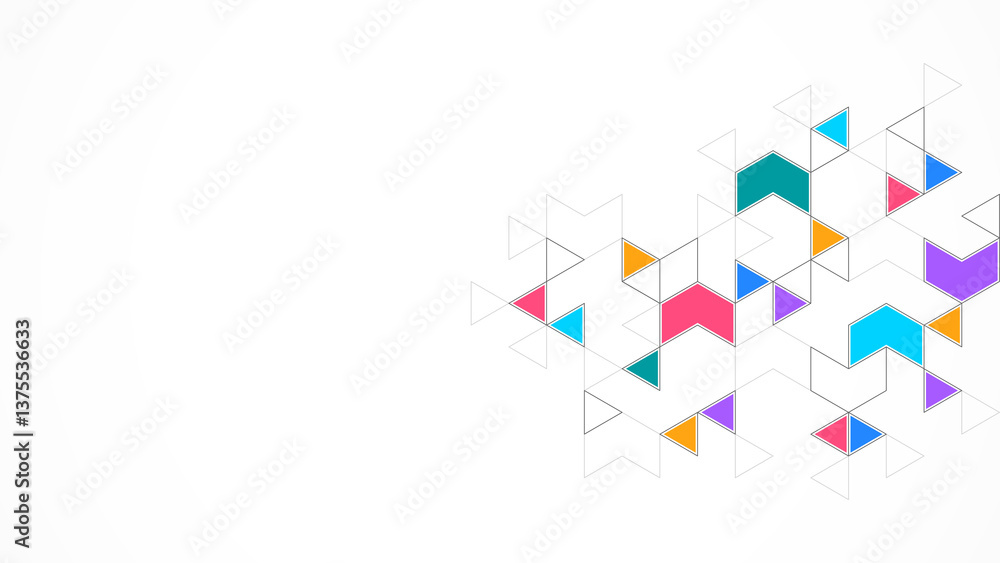 Poster creative idea of modern design with abstract geometric background. minimalistic texture with triangl