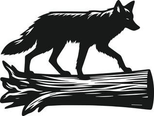 Coyote animal vector silhouette