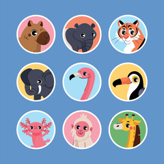 Exotic animals Avatars Collection