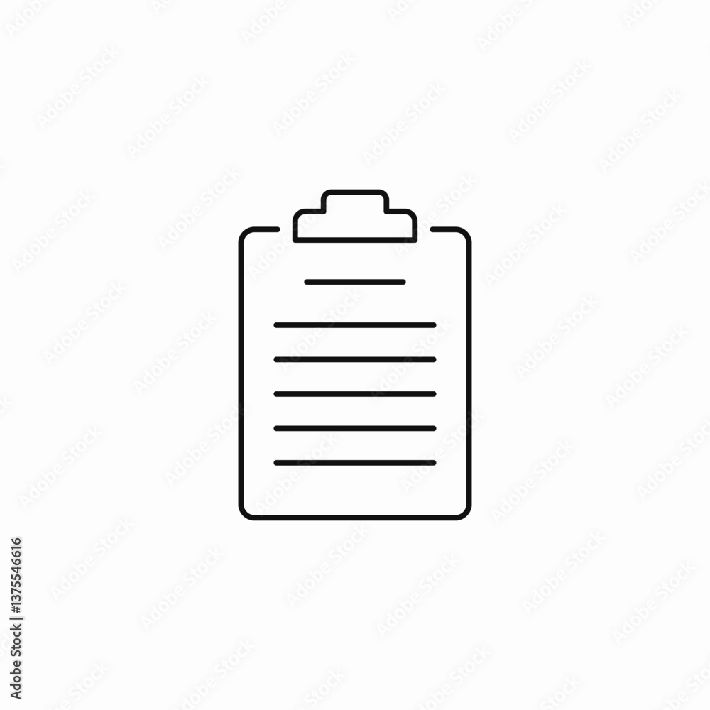 Poster document text file list icon vector sign