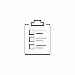 Checklist task list clipboard icon vector sign