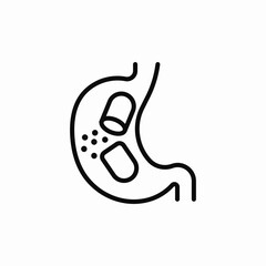 Stomach health medical care icon vector sign