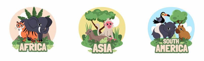 Exotic animals Mini compositions