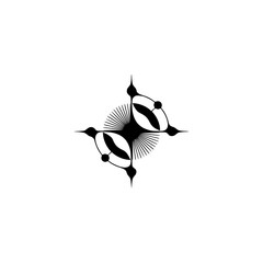 Abstract Geometric Design: Black and White Minimalist Vector Graphic