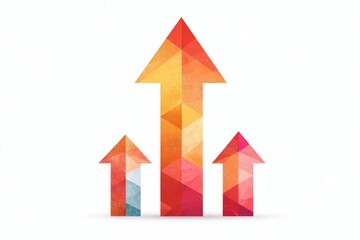 Abstract arrow design representing growth and progress in vibrant colors for business and financial themes.