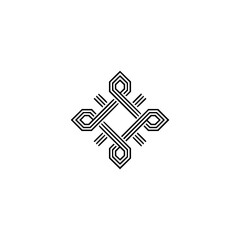 Geometric Black and White Ornament: Modern Abstract Design