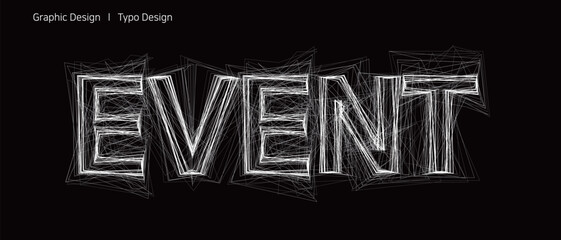 이벤트 행사 및 축제 에 사용 가능한 텍스트 스케치 디자인