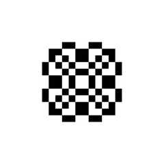 abstract shape retro pixel art