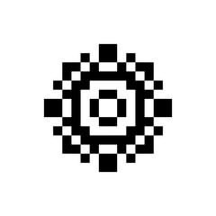 abstract shape retro pixel art