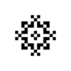 abstract shape retro pixel art