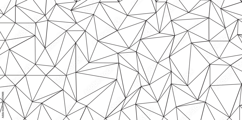 Poster Abstract low poly geometric triangle grid background. Mockup isolated on white background. Retro of geometric shapes. Stock vector technology graphic web design wallpaper template, vector illustration