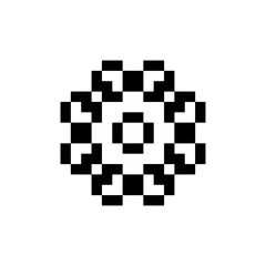 abstract shape retro pixel art