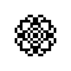 abstract shape retro pixel art