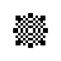 abstract shape retro pixel art