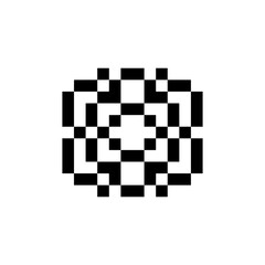 abstract shape retro pixel art