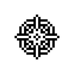 Fototapeta premium abstract shape retro pixel art