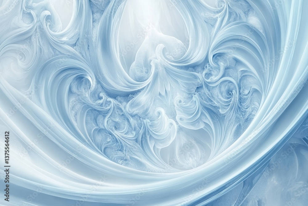 Poster elegant light blue abstract background showcasing fluid patterns reminiscent of luxury and sophistic