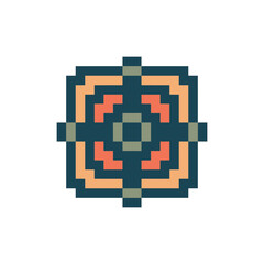 abstract shape retro pixel art