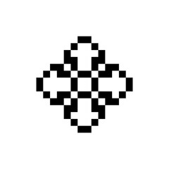 abstract shape retro pixel art