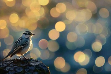 minimalistic bird image with extremely vibrant