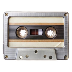 Fototapeta premium audio cassette isolated on white 