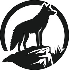 Coyote animal vector silhouette