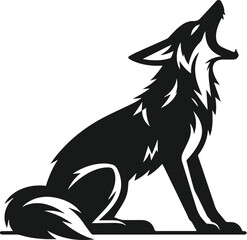 Coyote animal vector silhouette