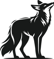 Coyote animal vector silhouette