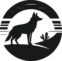 Coyote animal vector silhouette