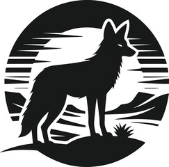 Coyote animal vector silhouette