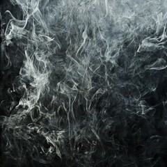 Obraz premium Abstract Smoke Swirls: Ethereal white smoke curls and dances against a deep charcoal background, creating a mesmerizing, abstract canvas of fluidity and motion. 