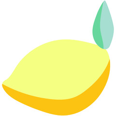 Summer cute exotic tropical fruits in flat design.Healthy sweet food. 
