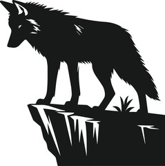 Coyote animal vector silhouette