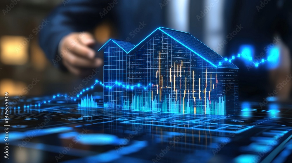 Aufkleber market analysis trends financial sector digital visualization urban environment close-up view insigh