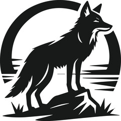Coyote animal vector silhouette