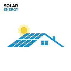 Solar-Powered Eco Home with Sun Rays. Modern house with photovoltaic panels, clean energy concept.
&middot; Alternative: Sunny Day with a Modern Home Using Solar Energy for  electric.dobe Illustrator Artwork