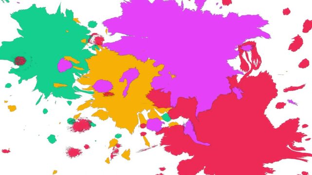 colorful ink splatter 4k video background