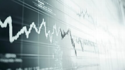 Market Dynamics Displayed: A detailed chart visually representing complex market trends, displaying intricate ups and downs, ideal for illustrating financial concepts.