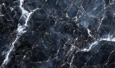 Obraz premium dark marble texture black background white veins cinematic lighting abstract pattern closeup detail