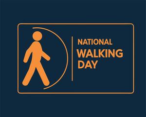 Celebrate National Walking Day with a Simple and Clean Graphic Design.