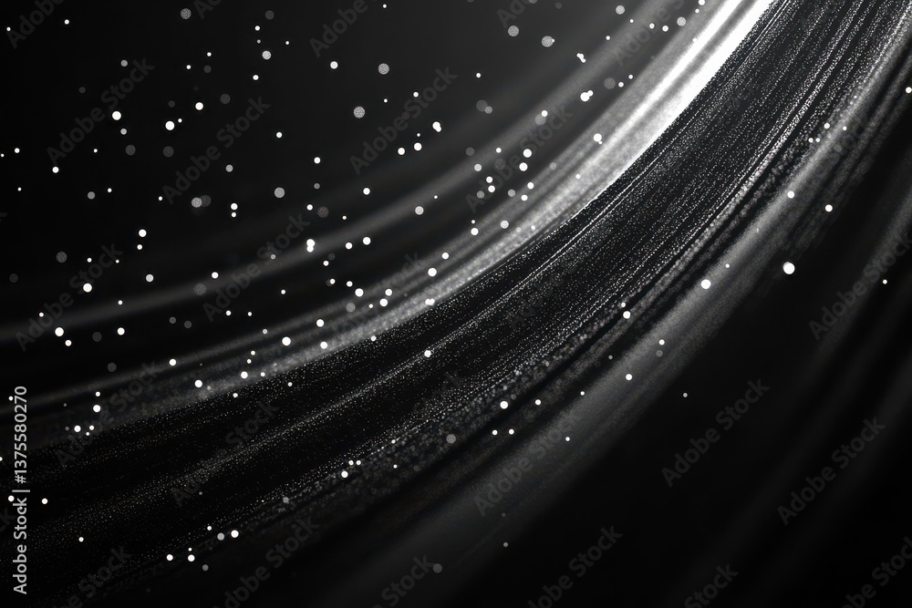 Poster glowing particles and abstract lines create a dynamic background effect for creative projects, abstr