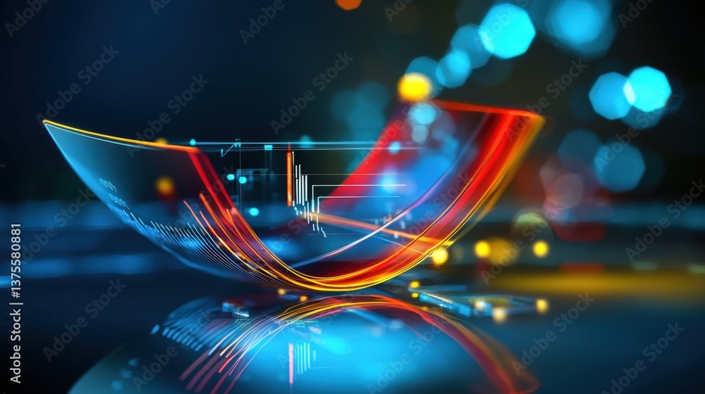 Poster dynamic data visualization showcase digital realm graphic art futuristic environment abstract viewpo
