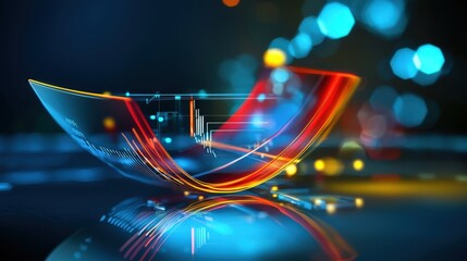 Dynamic data visualization showcase digital realm graphic art futuristic environment abstract viewpoint innovative concept for tech enthusiasts