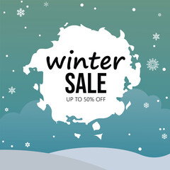 Snowfall .winter sale up to 50% off. Illustrator Artwork