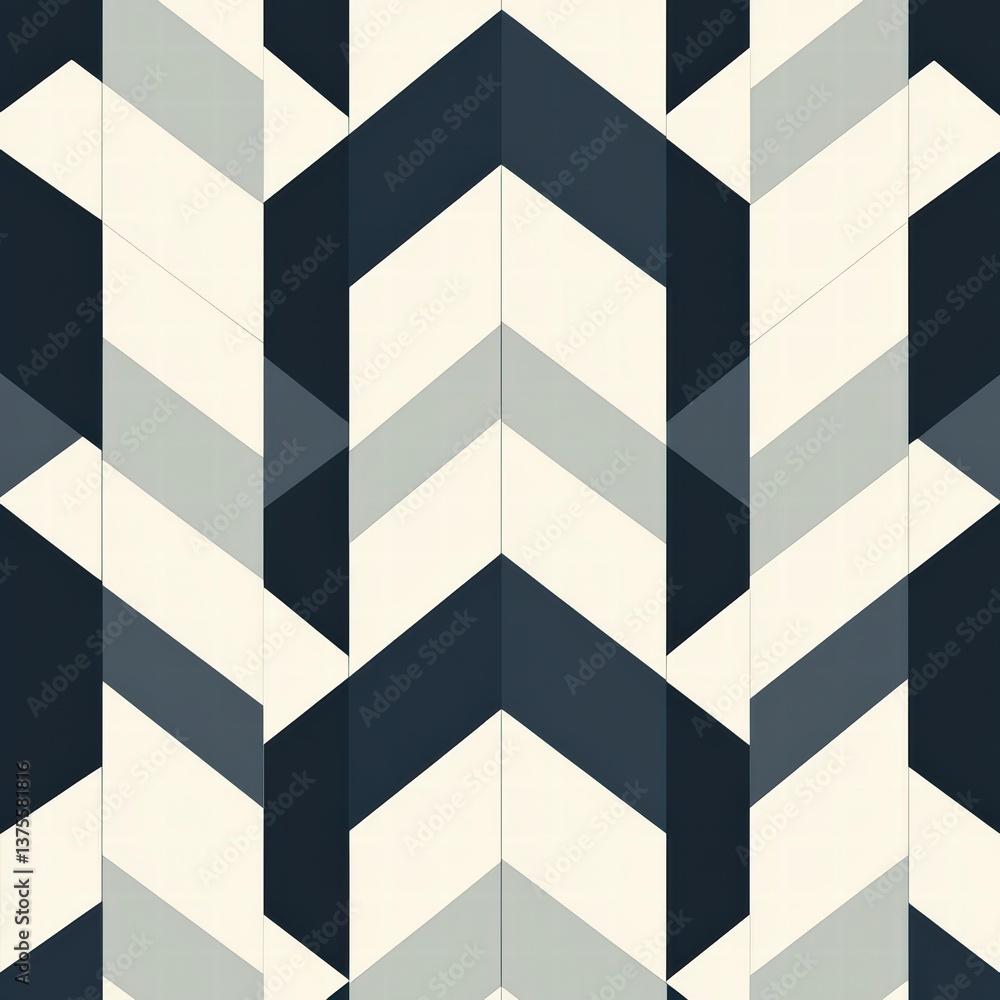 Poster geometric pattern: a seamless, high-resolution geometric pattern features interconnected chevron sha