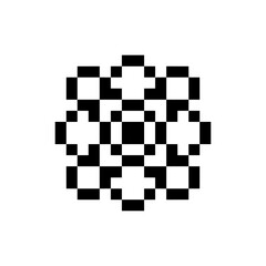 abstract shape retro pixel art