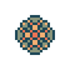 abstract shape retro pixel art